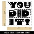 thumbnail image 2 of You Did It Fun Text Congratulations Self-Inking Rubber Stamp Ink Stamper - Green Ink - Small 1 Inch, 2 of 7