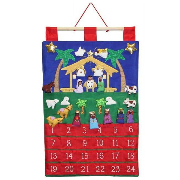 Vermont Christmas 265051 16 x 20 in. Holy Night Fabric Advent Calendar