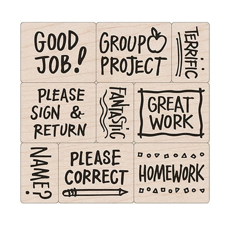 UPC: 0085700282512 | Hero Arts Big n Little Notes From The Teacher Stamps Set of 9
