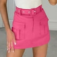 thumbnail image 2 of aidice Shorts for Women Skorts Summer Belt Fitting High Waisted Casual Trendy Skirts Shorts with Pockets, 2 of 4