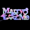 thumbnail image 3 of Shisuyan Romantic Lamp Marry Me Colored Letters Plastic 1Pc 11.8x5in, 3 of 8