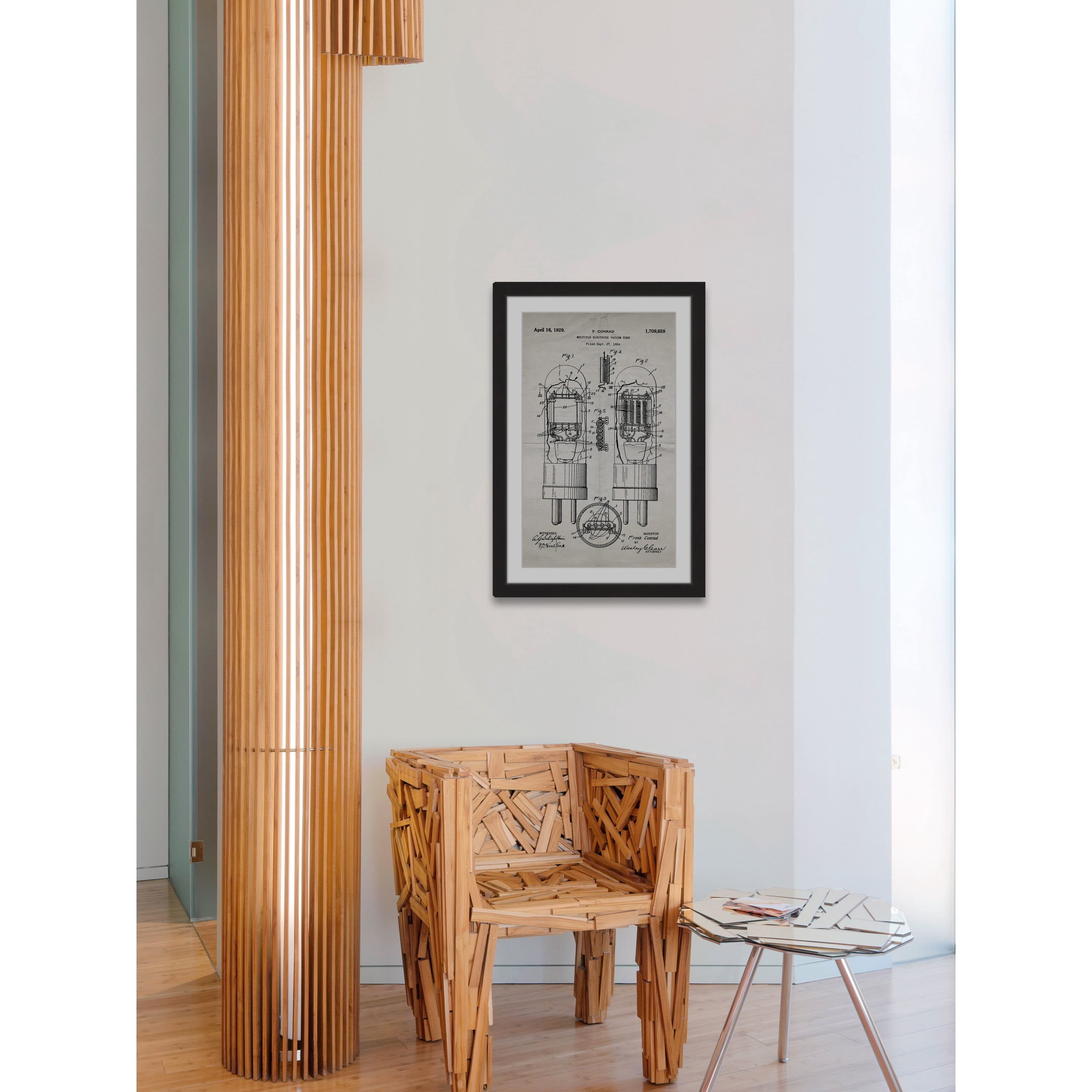"Vacuum Tube 1924 Old Paper" Framed Painting Print