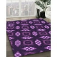 thumbnail image 3 of Ahgly Company Machine Washable Indoor Rectangle Transitional Dark Orchid Purple Area Rugs, 8' x 10', 3 of 7
