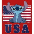 thumbnail image 2 of Girl's Lilo & Stitch Distressed Red, White, and Blue Graphic Tee Red X Large, 2 of 5