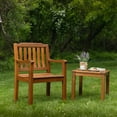 thumbnail image 3 of Teak Garden Chair with Arms - 25" W x 25" H x 24" D, 3 of 4