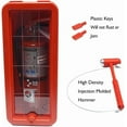 thumbnail image 3 of Cato 10551-H Red Plastic Chief Fire Extinguisher Cabinet for 2-1/2 or 5 lb. Extinguisher, with Hammer and Cylinder Lock, 3 of 6