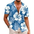 thumbnail image 1 of Birdeem Chemise Décontractée à Manches Courtes pour Hommes avec Boutons Imprimés et Col Rabattu, 1 of 1