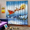 thumbnail image 4 of DOLITY Rideau de Douche en Tissu Décoration de Noël de Noël Cerf Beaux Ornements de Noël, 4 of 9
