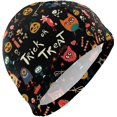 thumbnail image 1 of FYBTO Swimming Cap Trick or Treat Owl Colorful Unisex Adult FYBTO Polyester, 1 of 4