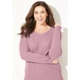 thumbnail image 4 of Catherines Women's Plus Size Daydream Waffle Knit Pullover, 4 of 4