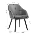 thumbnail image 4 of Ausca Silver Gray Velvety Fabric Queen Bed with Nail Head Trim, 4 of 8