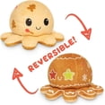 thumbnail image 3 of The Original Reversible Octopus Plushie - Pink + Aqua - Cute Sensory Fidget Stuffed Animals That Show Your Mood, 4 Inch, 3 of 5