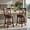 26"-Brown, variant on Demi Bonn 360° Swivel Counter Height Bar Stools with PU Leather Cushioned Seat and Footrests, 30" Modern Dining Chair with Backrests, Brown