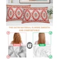 thumbnail image 4 of Hokiten King Size Pillow Cases Set of 2, Pillow Covers for Bed, Orange Red Boho Satin Pillowcases with Zipper for Hair/Skin, Vintage Flower Tribal Distressed Printed 20x36 Inches, 4 of 6