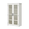 thumbnail image 6 of Cterwk Wood Storage Cabinet with 4 Inner Shelves, 2 Doors Display Cabinet for Living Room, Office, White, 6 of 9