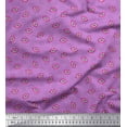 thumbnail image 1 of Soimoi Purple Rayon Fabric Monster Lips & Teeth Face Print Fabric by Yard 42 Inch Wide, 1 of 3