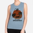 thumbnail image 2 of Pumpkin Cats Lets Get Smashed Women's Muscle Tank Large Stonewash Denim, 2 of 5