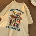 thumbnail image 5 of Camisetas de manga corta de Snoopy, camiseta estampada de algodón de Charlie Brown con dibujos animados Kawaii, camiseta informal holgada de verano para parejas, regalo, 5 of 5