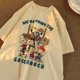 thumbnail image 5 of Camisetas de manga corta de Snoopy, camiseta estampada de algodón de Charlie Brown con dibujos animados Kawaii, camiseta informal holgada de verano para parejas, regalo, 5 of 5