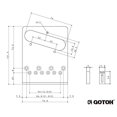 thumbnail image 3 of GOTOH Pont type TL, Selle en Laiton, Pas de 10.8mm, chrome (PGTC-201C) GTC201C, 3 of 3