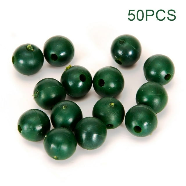 50 Pcs Perles de Pêche à la Carpe Rondes en Caoutchouc Souple Flottant 6/8Mm