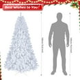 thumbnail image 4 of White Christmas Tree, 7FT Snow Flocked Unlit Artificial Xmas Tree, with 950 PVC Branches and Iron Stand, Realistic Indoor Holiday Decoration, 4 of 8