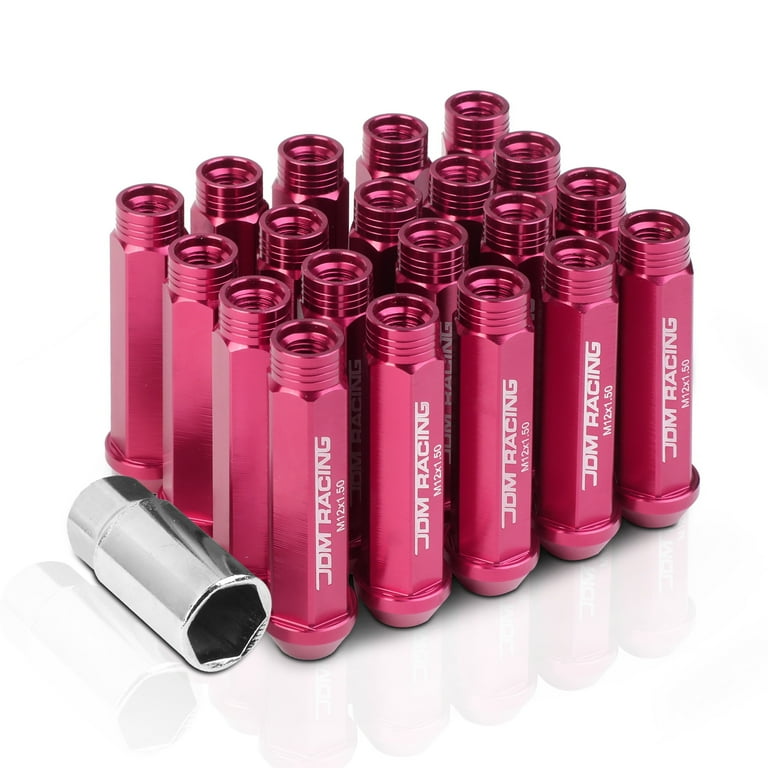 Pink lug nuts sale