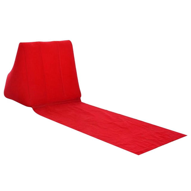 Inflar Playa Camping Tumbona Respaldo Almohada Cojín Silla Verano Cama de aire rojo shamjiam Silla inflable del amortiguador de la playa