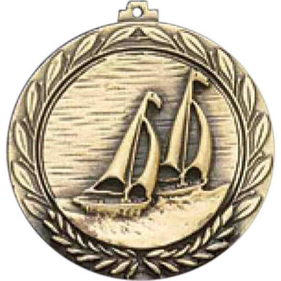 Awards Etc. ABOATSAIL BOAT SAILING MEDALLION with RIBBON - Pack of 10