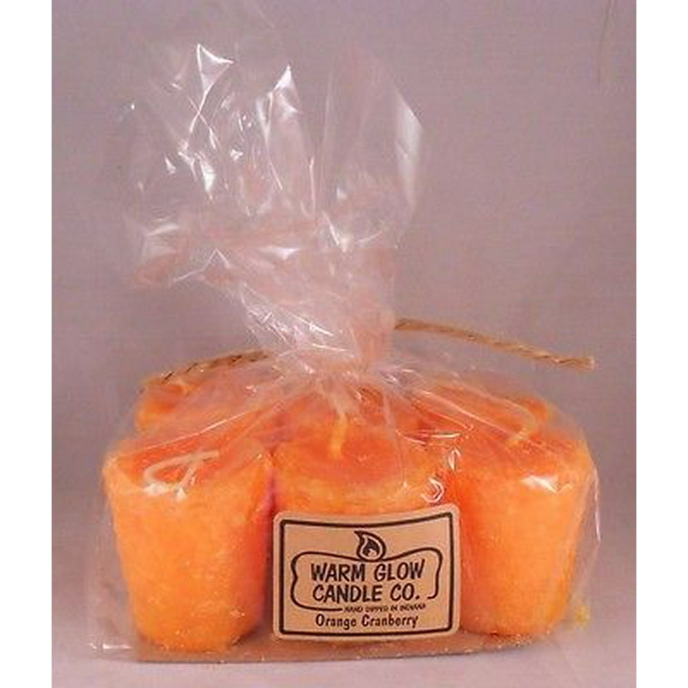 Warm Glow Candle Co. Scented Votive Candle 6Pack ORANGE CRANBERRY