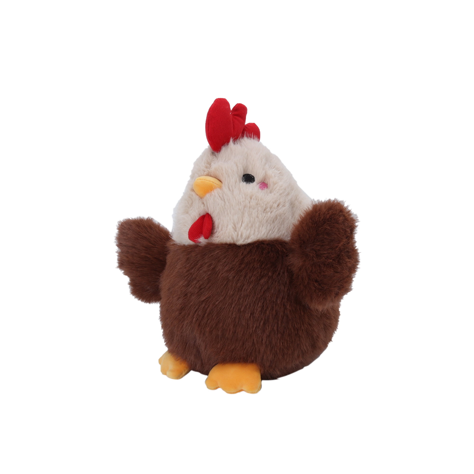 Way to Celebrate Easter Polyester 8 inch ,Brown Chicken Plush Toys  -- Brown