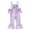 Purple, variant on lnmuld Girls Little Boo Ghost Solid Gingham Suspender Overalls Flare Bell Bottom Pants Halloween Lace Bow Decor Kids Casual Jumpsuit Trousers 12-18 Months,Purple