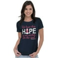 thumbnail image 4 of Breast Cancer Hope is an Anchor Quote Womens Fitted Plus Size Graphic Tee Brisco Brands 3X, 4 of 5