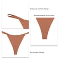 thumbnail image 5 of Tanga de tiro bajo, transpirable, sin costuras, de secado rápido, suave, de cintura fina, bragas, ropa interior para mujeres y niñas, color rojo coral XL, 5 of 5