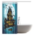 thumbnail image 2 of MYPOP Halloween Decor Shower Curtain, Creepy Castle, Pumpkins and Trick or Treat Shower Curtain, 60 X 72 Inches, 2 of 3