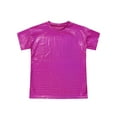 thumbnail image 3 of vastwit Kids Girls Boys Sequin Hip Hop Jazz Disco Dance Shirt Athletic T-Shirt Tops Children's Tees Hot Pink 140, 3 of 7