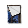 thumbnail image 2 of Landscape Soft Flannel Fleece Throw Blanket, Winter Season in a Rural Town Cottages Snowy Weather Illustration Scenic View, Cozy Plush for Indoor and Outdoor Use, 60" x 80", Multicolor, by Ambesonne, 2 of 6