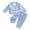 Blue, variant on SUNSIOM Kids Unisex Girls Boys Pajamas Set Stripe Long Sleeve Shirts Tops Long Pants 2 Pcs Lounge Suit Sleepwear