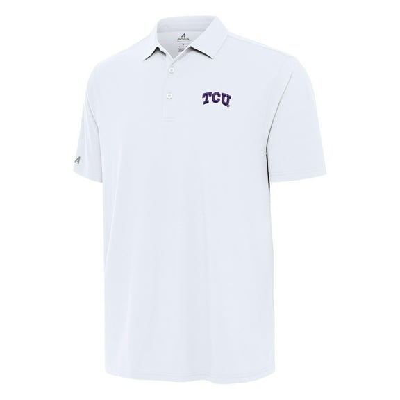 Men's Antigua White TCU Horned Frogs Era Polo