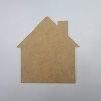 3" House, Unfinished MDF Art Shape by Wooden Craft Cutouts