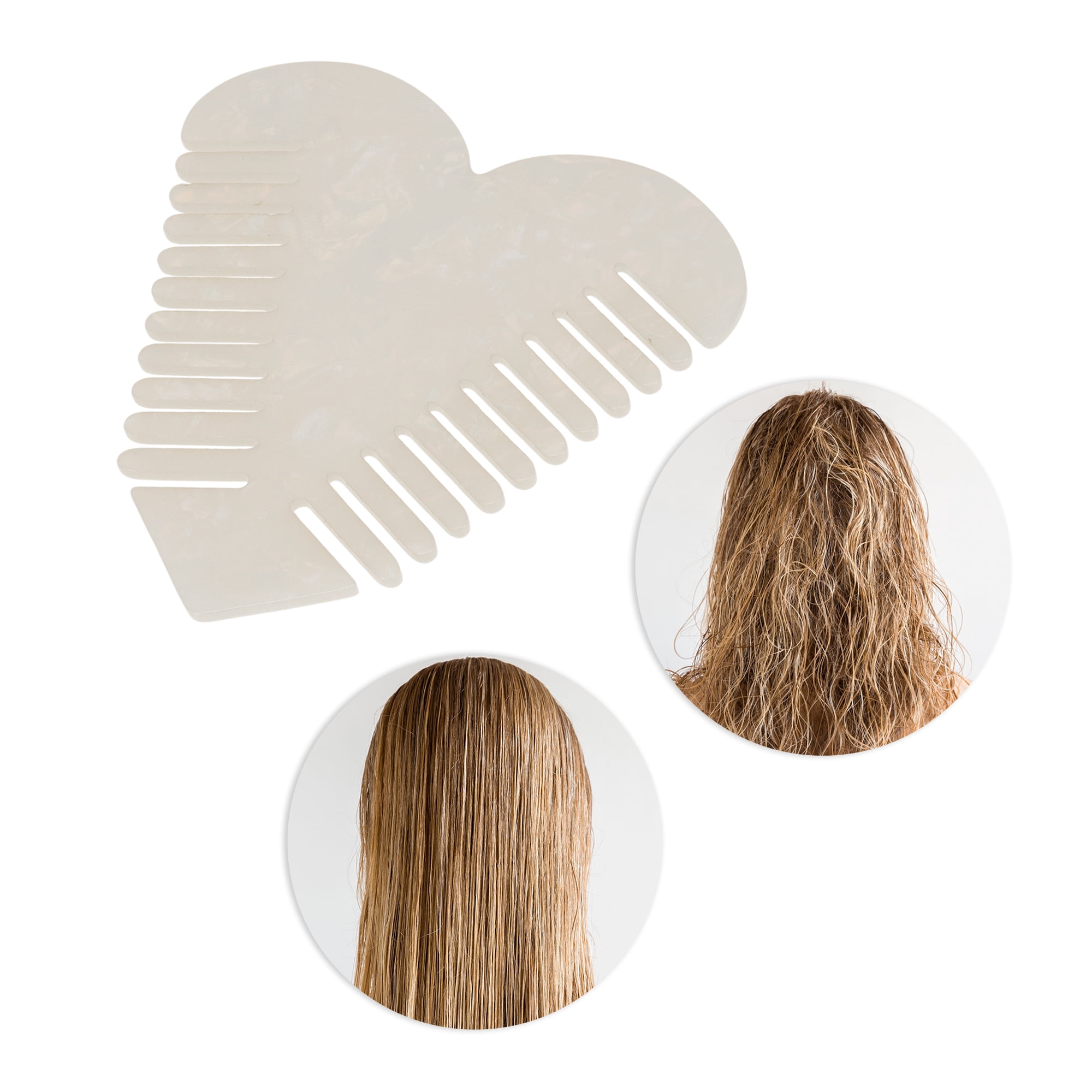 Unique Bargains 1 Pc Heart Shaped Hair Comb for Effortless Hair Care Styling Clear