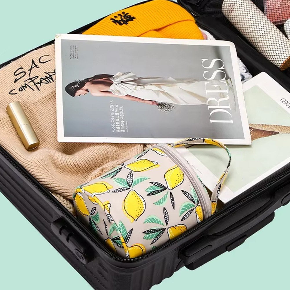 Empty Small Yarn Storage Organizer Bag, Portable Yarn Storage Bag, Round Knitting Bag, Zipper Crochet Bags Knitting Organizers Handbag for Yarns Sewing Tools