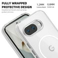 thumbnail image 3 of For Google Pixel 9A Magnetic 2-in-1 Phone Case,with Magnetic Detachable Card Holder,Credit Card Slot,Compatible with Mag-Safe,Transparent Back,Shockproof Rugged Wallet Phone Case,White, 3 of 7