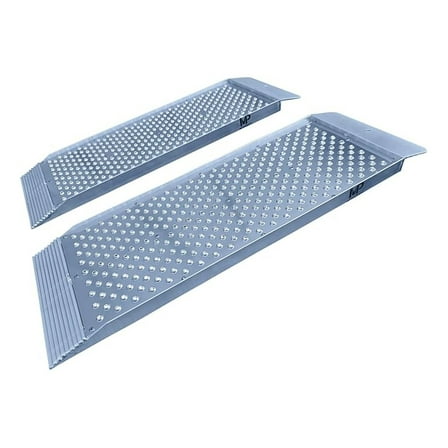 Dual Runner Shed Ramps with Punch Plate Surface & 1,500 lbs. Weight Capacity - 12" Wide, 3' Long (Sold in Pairs)