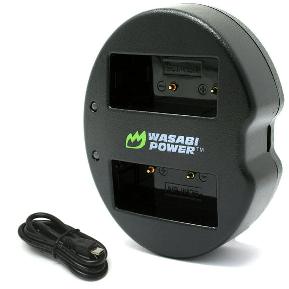 Wasabi Power Dual USB Battery Charger for Fujifilm NP-W126, NP-W126S, BC-W126