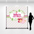 thumbnail image 3 of Strawberry Girl Dots Custom Baby Shower Backdrop, 3 of 6