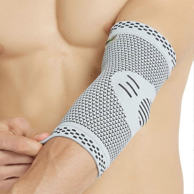 Elbow Support Sleeve - Bamboo Fiber 3D Weaving Knitted Fabric - Elastic & Breathable (Size XL, 1 Unit)