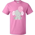 thumbnail image 3 of Inktastic Little Gray Elephant Holding A Pink Balloon T-Shirt, 3 of 5