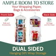 thumbnail image 5 of Elf Stor Dual-Sided  Vinyl Hanging Wrapping Paper Storage Organizer (Clear), 5 of 7