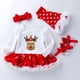 thumbnail image 2 of Odeerbi 0-2 Años Niñas Trajes de Navidad Canastilla Conjunto de Algodón Tul Tutu Vestido de Manga Larga Con Calcetines Largos Cinta Para La Cabeza Zapatos Cuatro Piezas, 2 of 3